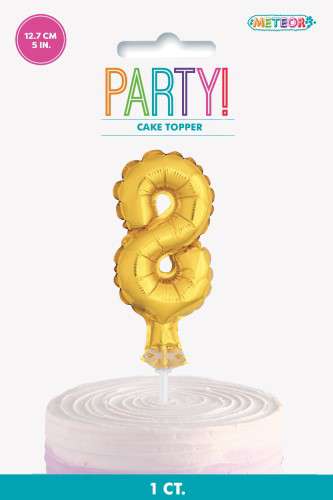 Mini Gold Foil Cake Topper Balloon - 8